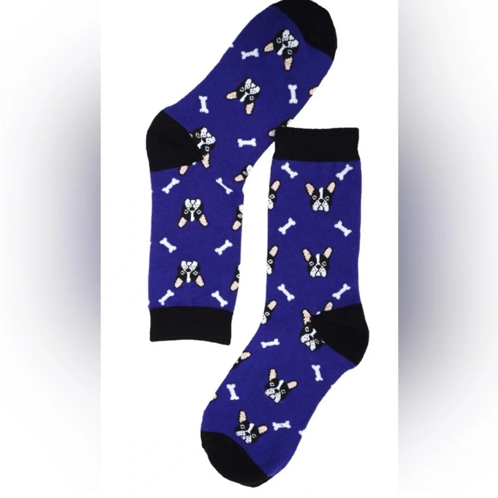 Women’s Novelty Graphic Crew Socks 3-Pairs- Pugs New